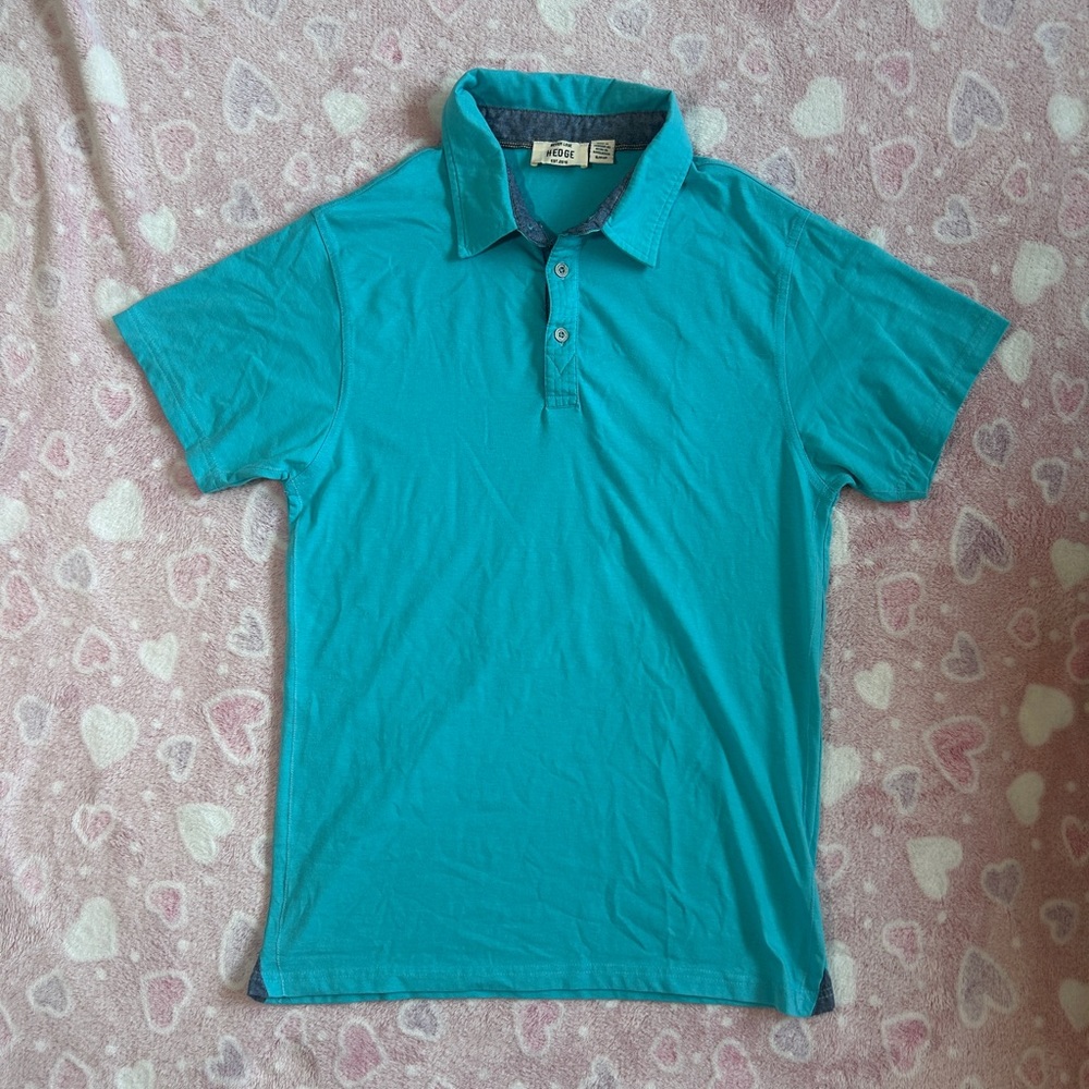 Hedge Men’s Light Blue Short Sleeve Polo size Small